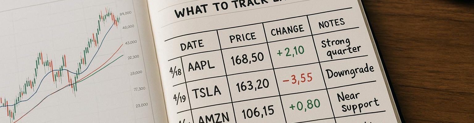 What to track in a stock journal each week